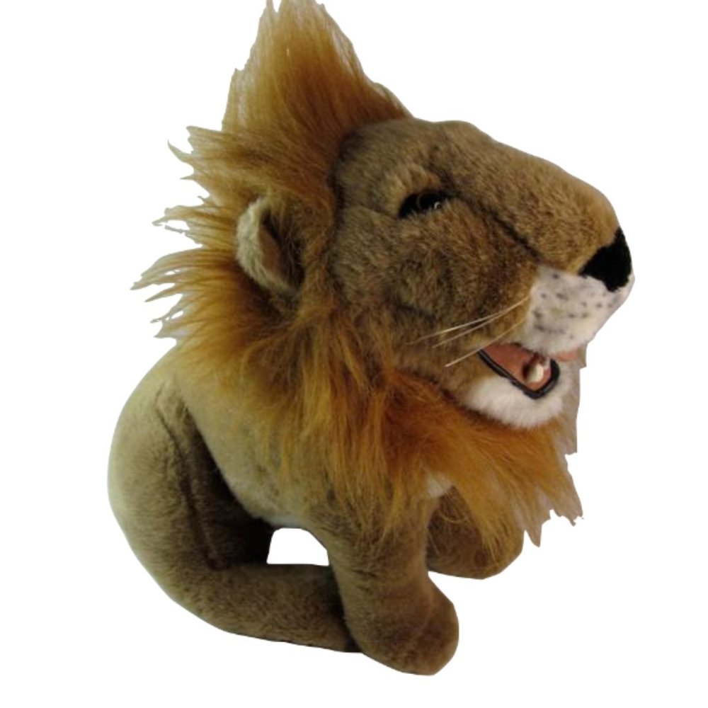 2000 Animal Planet 14" Roaring Lion Plush Animatronic Mouth Toys R Us Vtg